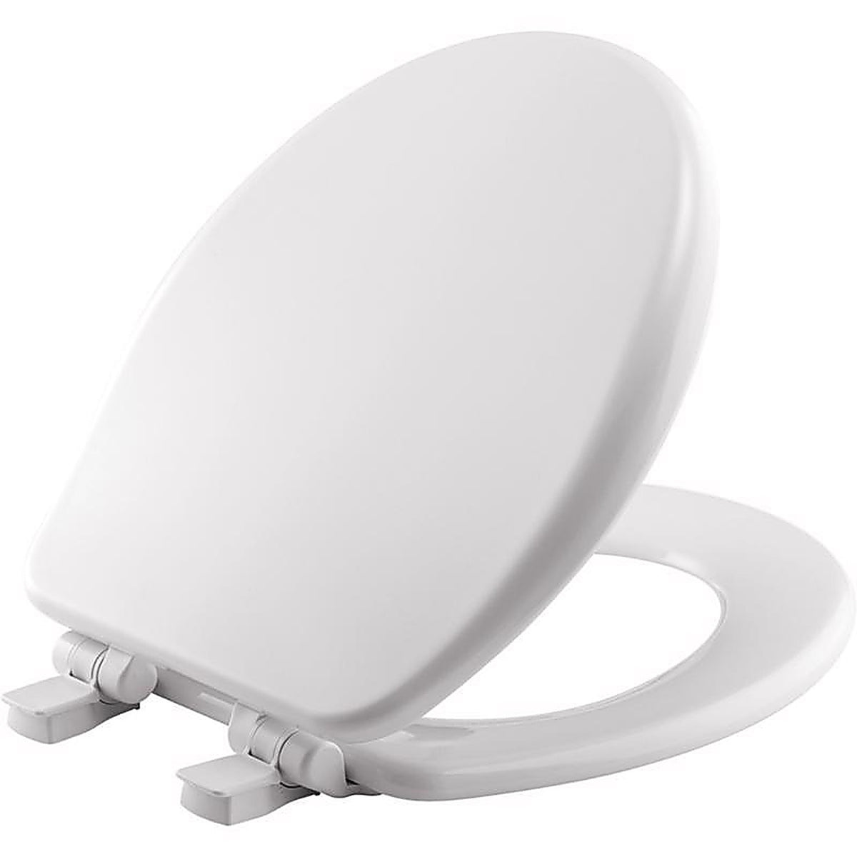 Bemis 64SLOW-000 Mayfair Slow Close Round White Enameled Wood Toilet Seat