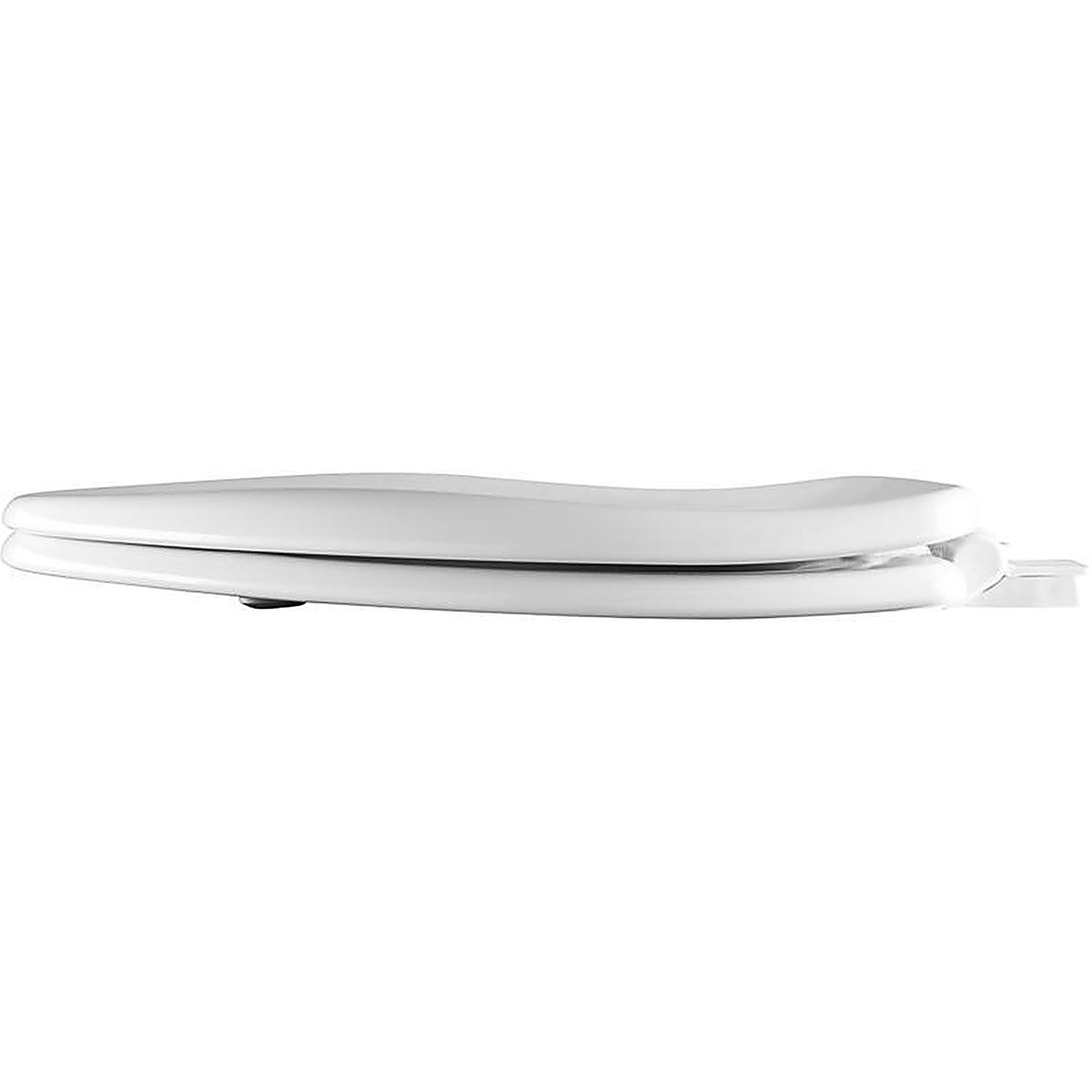 Bemis 164SLOW-000 Mayfair Slow Close Elongated White Enameled Wood Toilet Seat