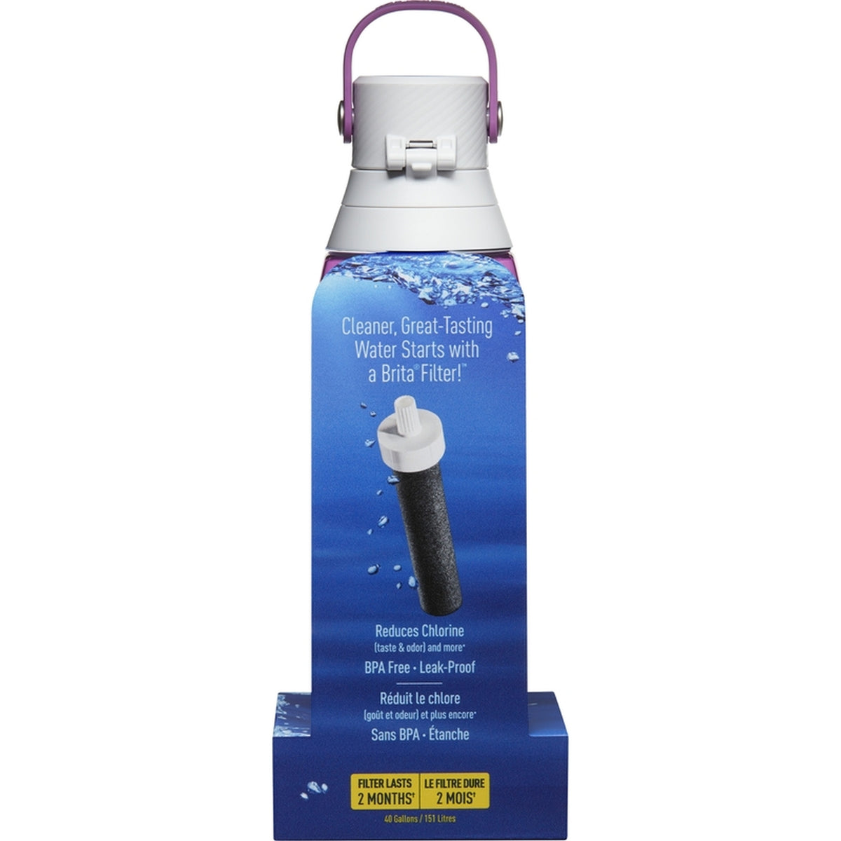 Brita 36383 Premium 26 oz. Orchid BPA Free Filtered Water Bottle