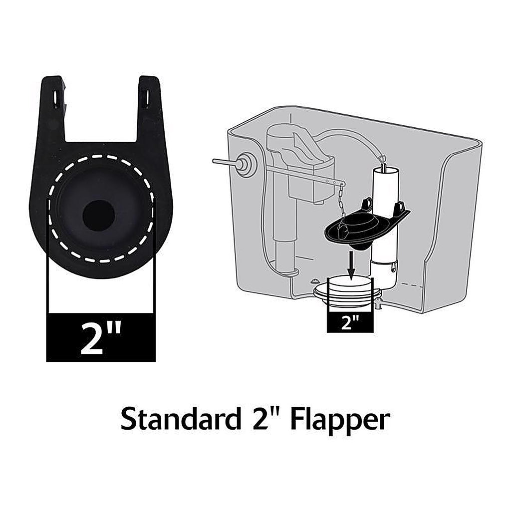 Korky 54CP Toilet Flapper Black Rubber For Universal 2 in.