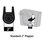 Korky 54CP Toilet Flapper Black Rubber For Universal 2 in.