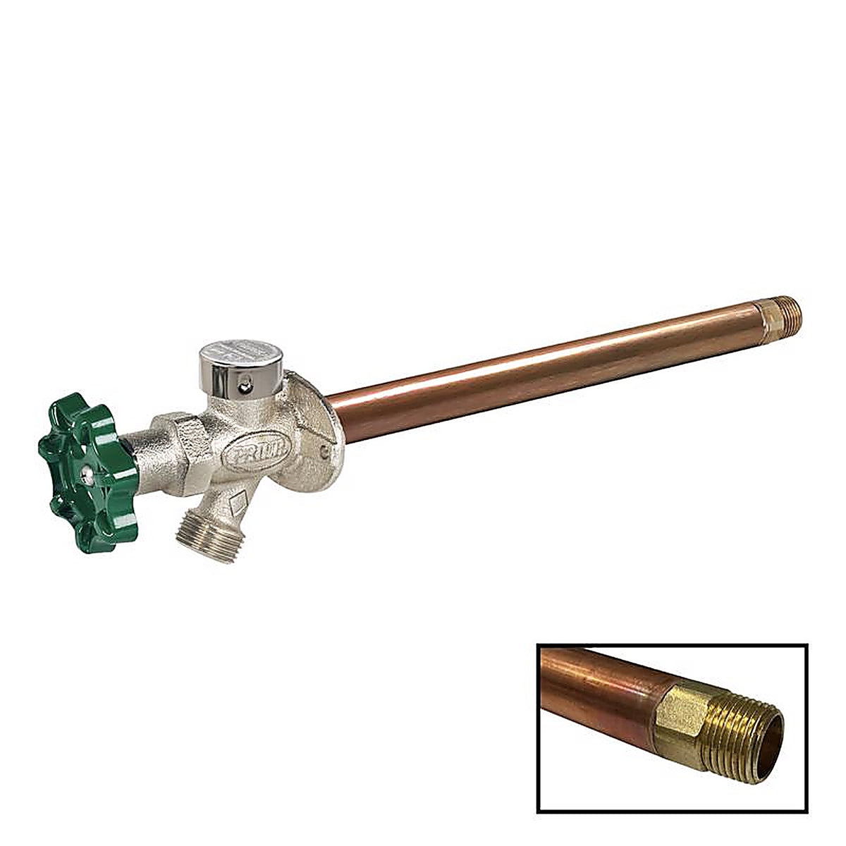 Prier - C-144D12 - 1/2 In. MPT In. X 1/2 In. Sweat Anti-Siphon Brass Freezeless Wall Hydrant