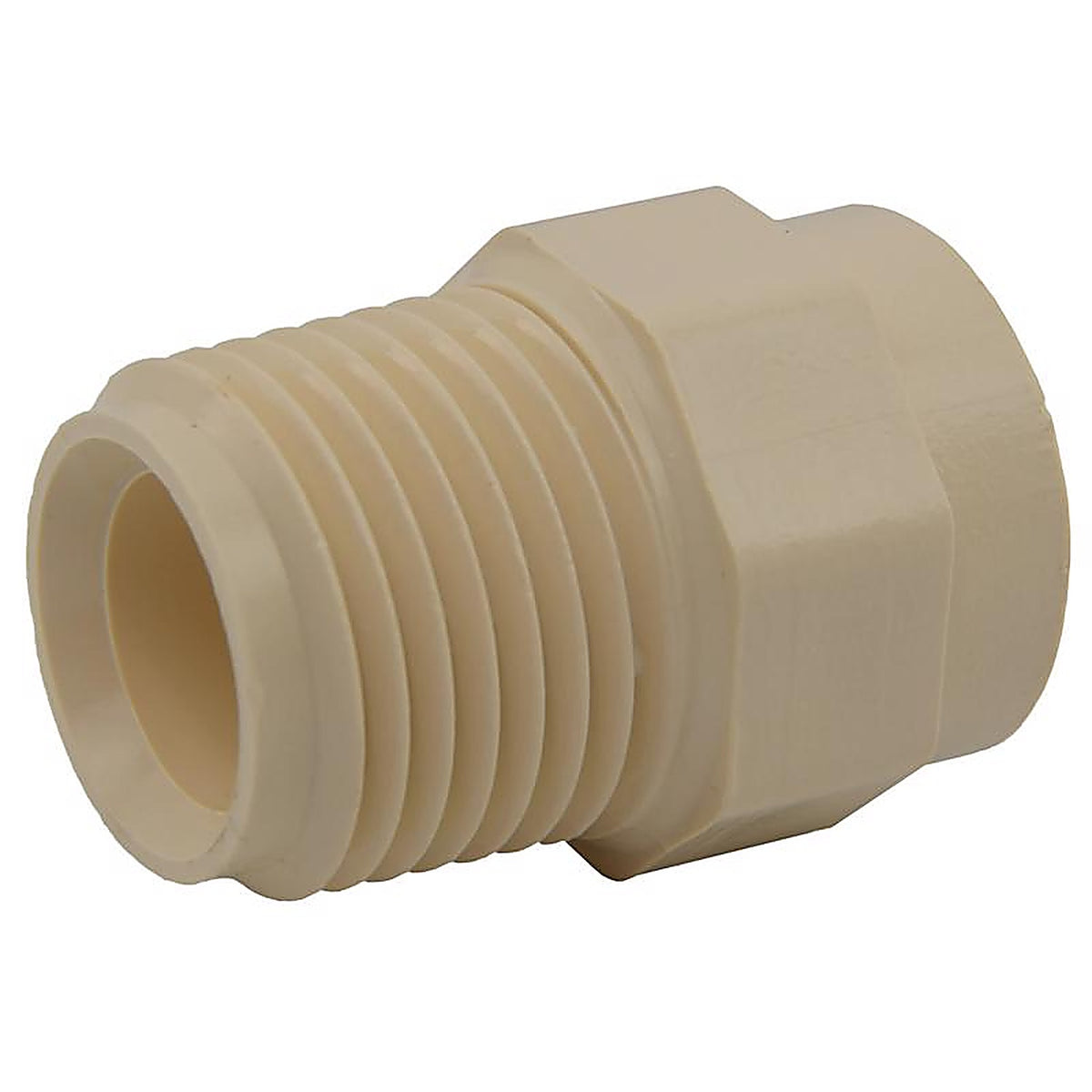 Charlotte Pipe CTS021090600 FlowGuard 40 1/2 in. Socket x 1/2 in. Dia. MNPT CPVC Adapter