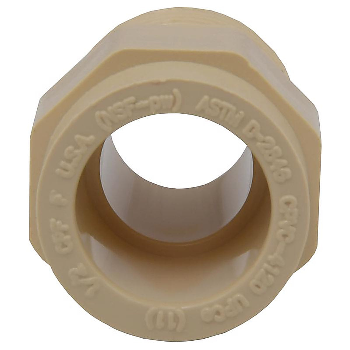 Charlotte Pipe CTS021090600 FlowGuard 40 1/2 in. Socket x 1/2 in. Dia. MNPT CPVC Adapter