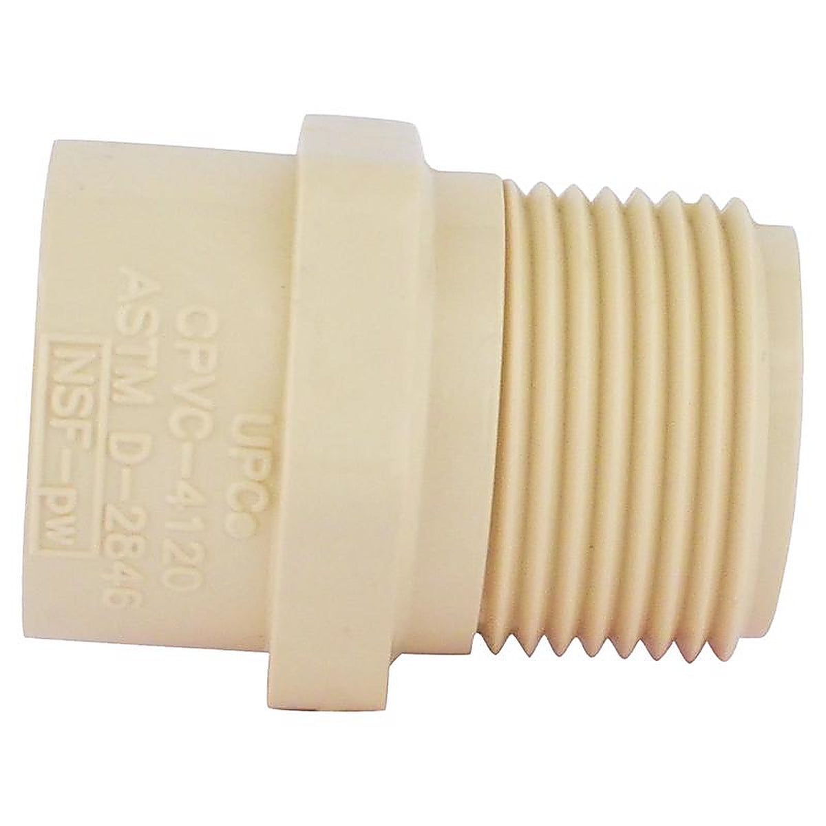 Charlotte Pipe CTS021090800 FlowGuard 3/4 in. Socket x 3/4 in. Dia. MNPT CPVC Adapter