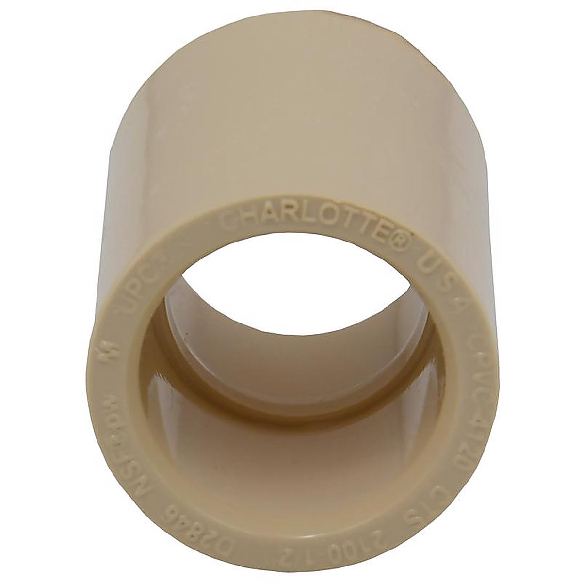 Charlotte Pipe CTS021000600 FlowGuard 1/2 in. Socket x 1/2 in. Dia. Socket CPVC Coupling