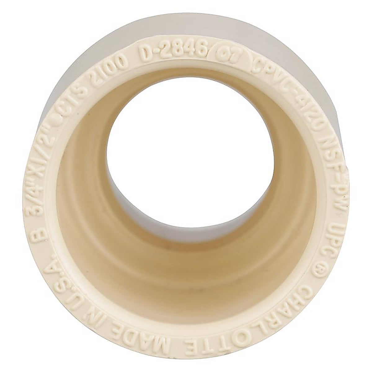Charlotte Pipe CTS021001800 FlowGuard SDR 11 3/4 in. Socket x 1/2 in. Dia. Socket CPVC Reducing Coupling