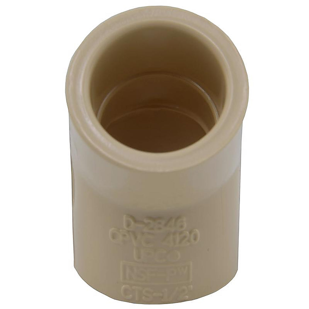 Charlotte Pipe CTS023090600 1/2 in. Socket x 1/2 in. Dia. Socket CPVC 45 Degree Elbow