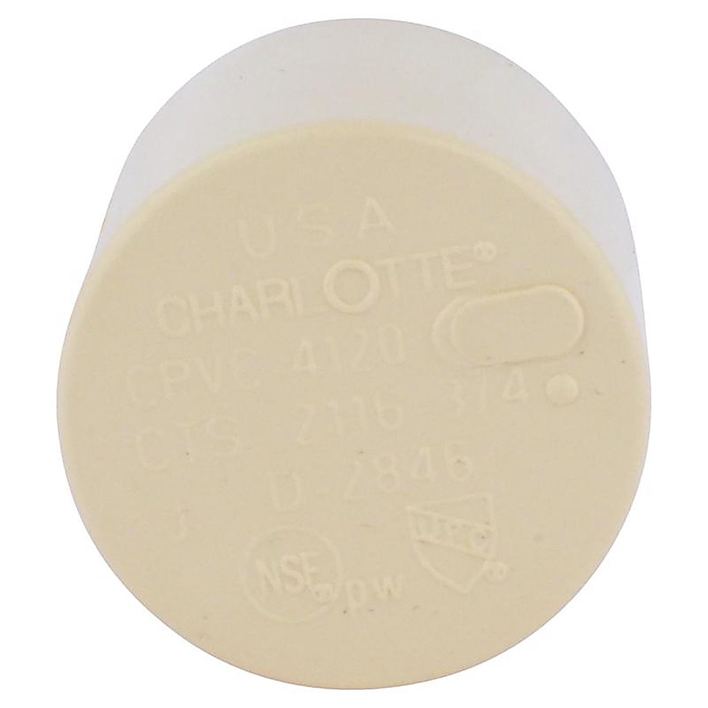 Charlotte Pipe CTS021160800 FlowGuard 3/4 in. Hub CPVC Cap