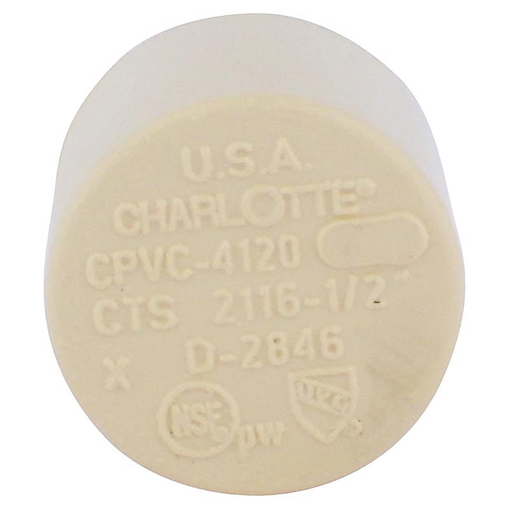 Charlotte Pipe CTS021160600HA FlowGuard 1/2 in. Hub CPVC Cap