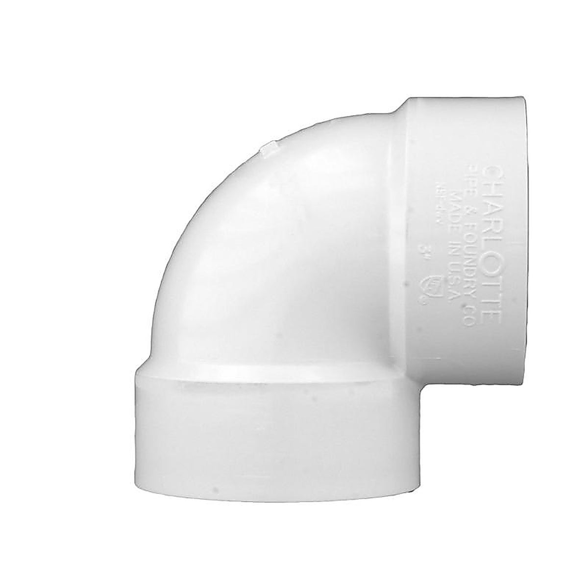 Charlotte Pipe PVC003310800 40 2 in. Hub x 2 in. Dia. Hub PVC Elbow