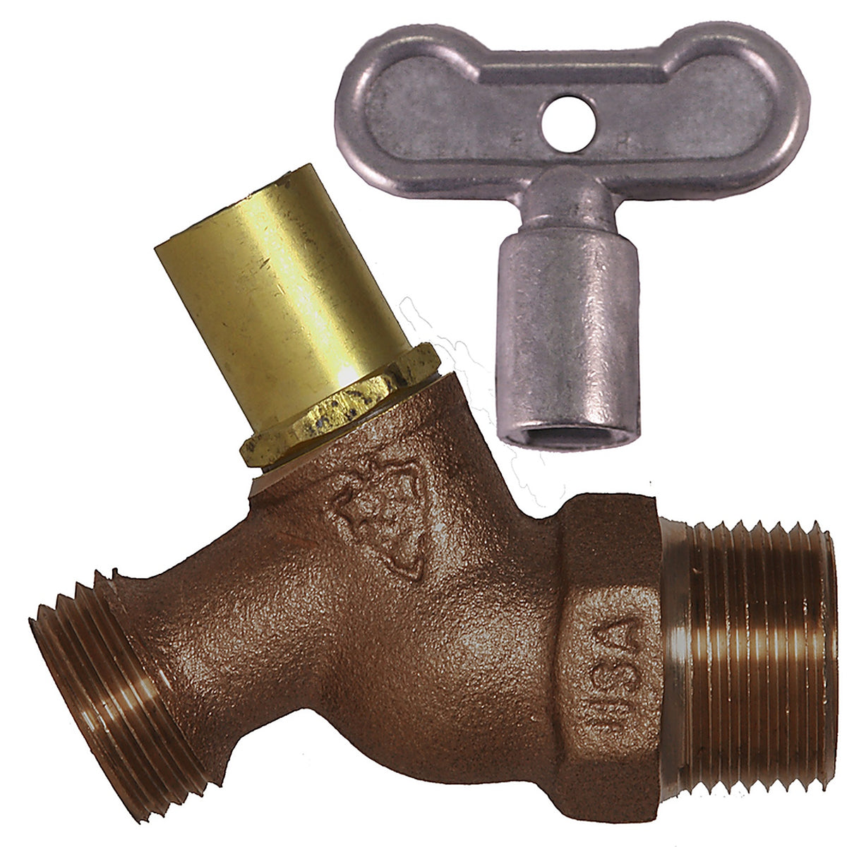 Arrowhead - 351LKLF - 3/4 In. MIP X 3/4 In. MHT Brass No-Kink Hose Bibb