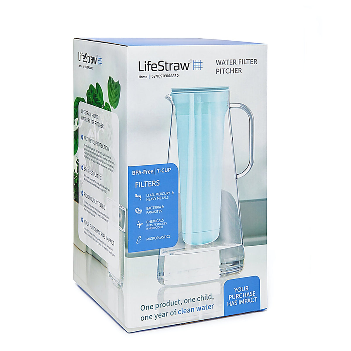 Lifestraw - LSHFP7CWH1 - Home 7 Cups White Water Filter Pitcher