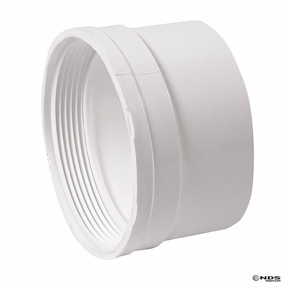 NDS 4P11 Schedule 35 4 in. Hub each X 4 in. D FPT PVC Pipe Adapter