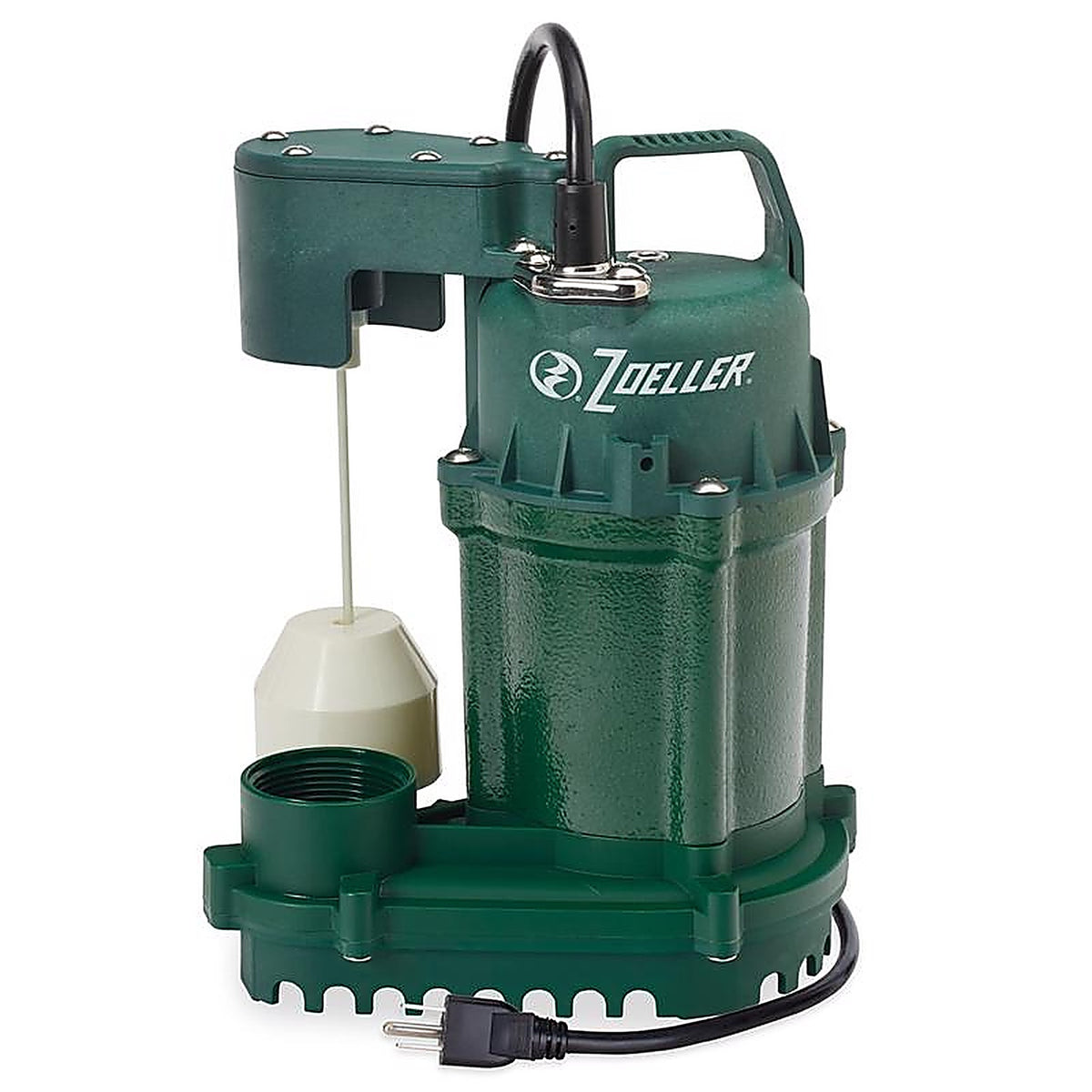 Zoeller - 1073-0001 - 1/3 HP 2520 GPH Cast Iron Vertical Float Switch AC Submersible Sump Pump 9 Ft