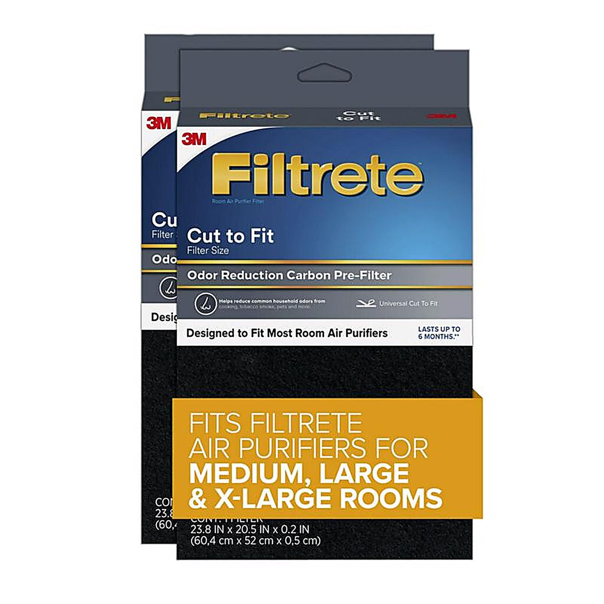 3M FAPF-UCTFN-4 Filtrete 23.8 in. H X 20.5 in. W Rectangular Air Purifier Filter