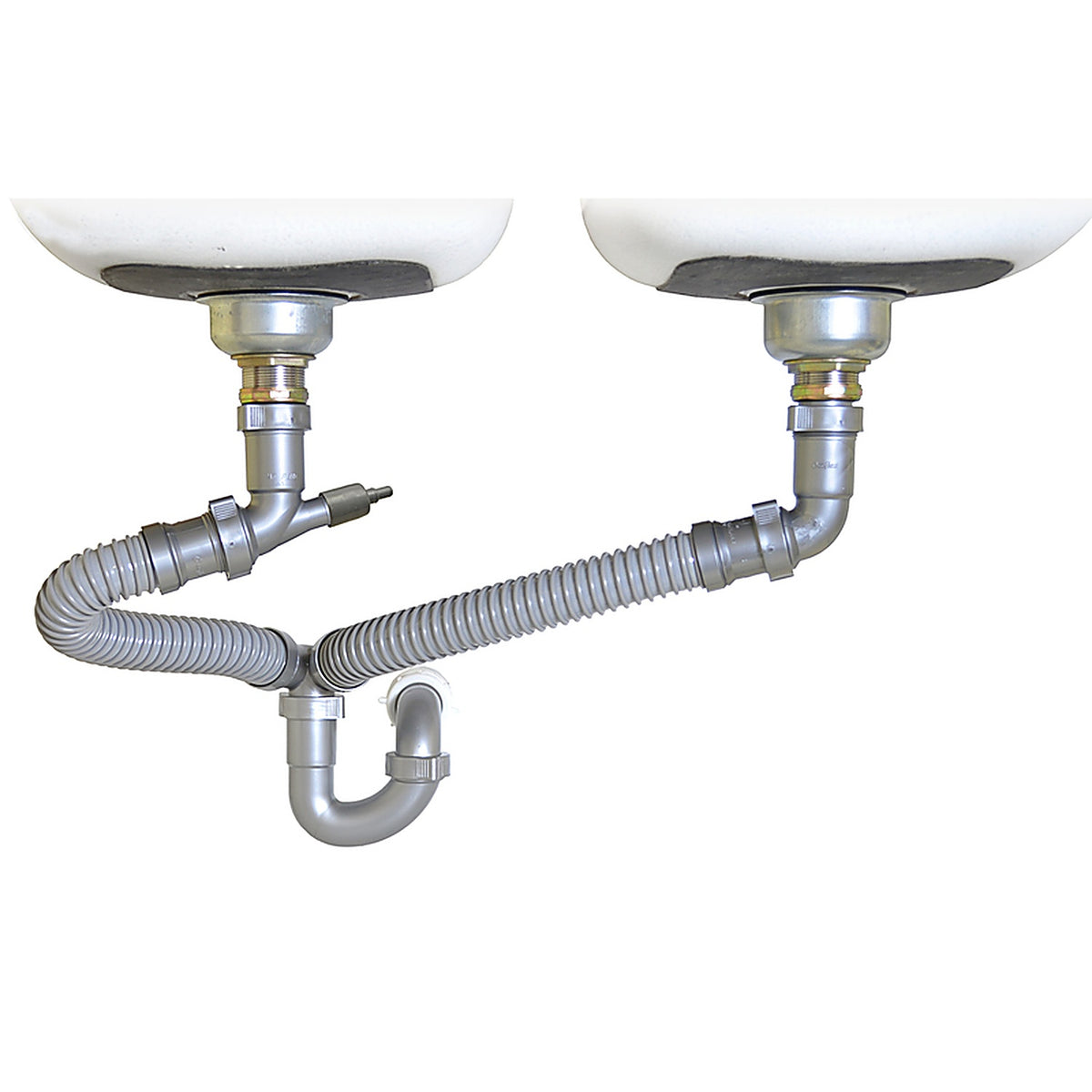 Snappy Trap - DK-110-AH - 1-1/2 In. D PVC Double Sink Drain Kit