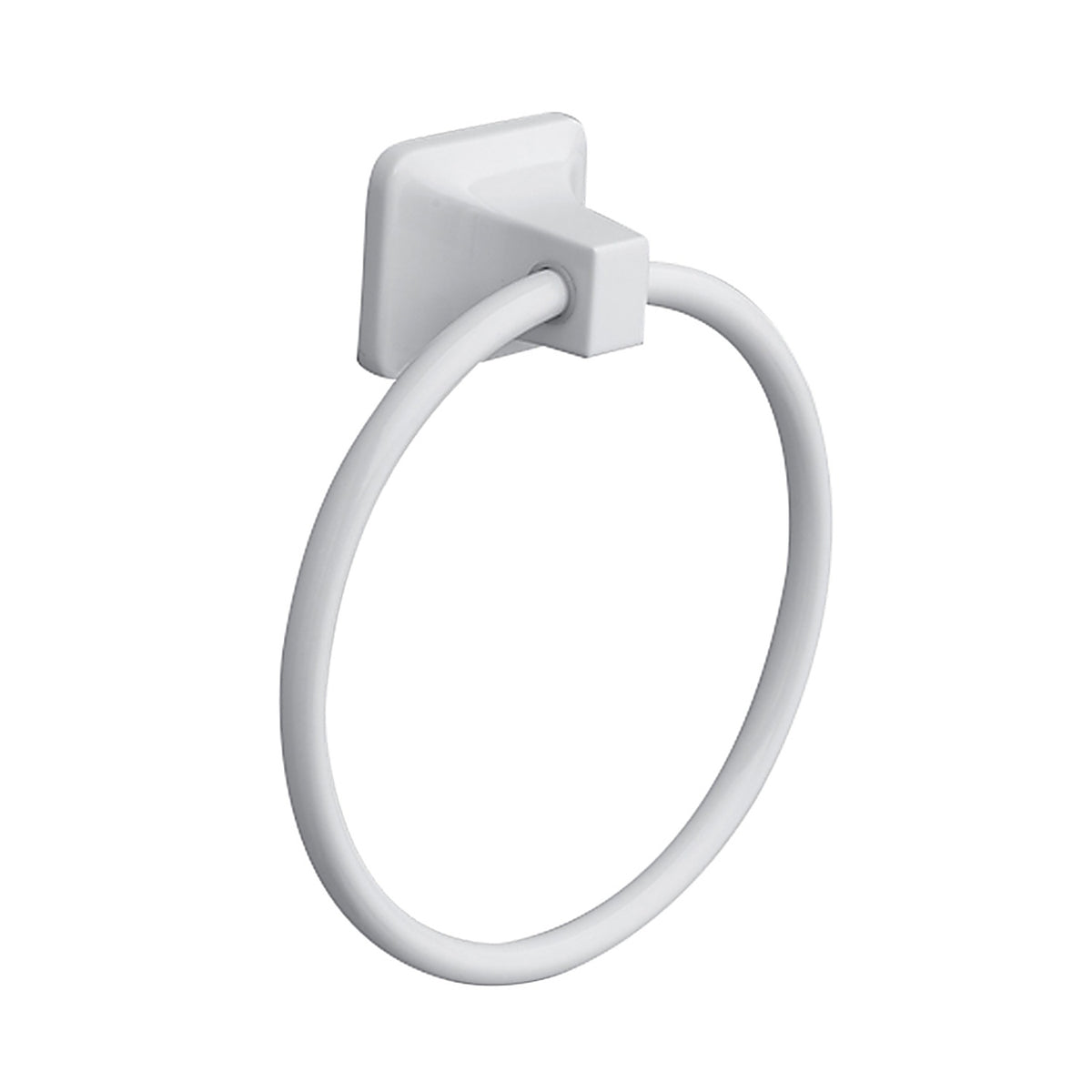 OakBrook 297-050607OB Satin White Towel Ring Die Cast Zinc