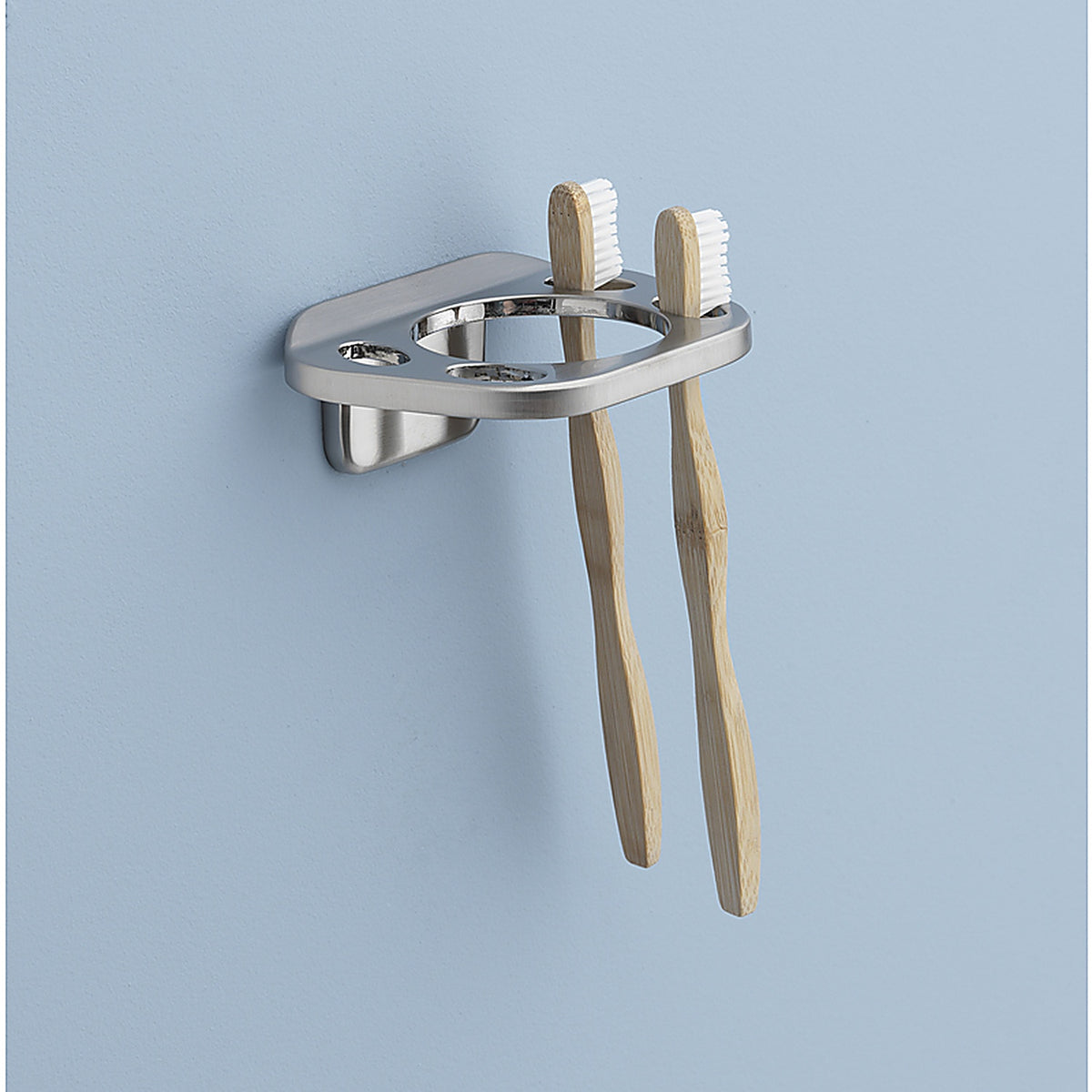 OakBrook 297-1004OB Brushed Nickel Die Cast Zinc Toothbrush/Tumbler Holder
