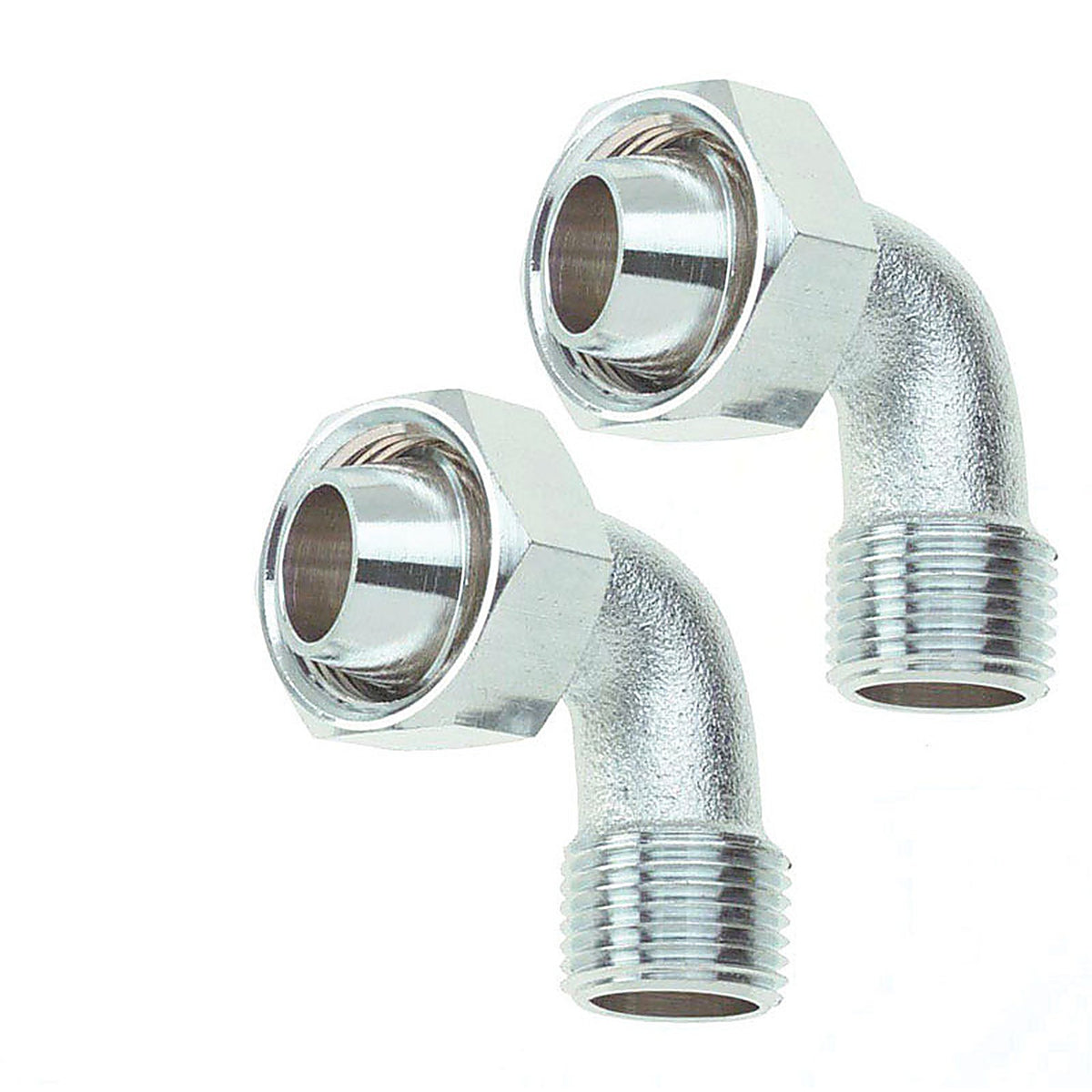 William Harvey - 11746 - Bent Bathcock Coupling for Universal 1/2 In. Silver Brass 2 Piece