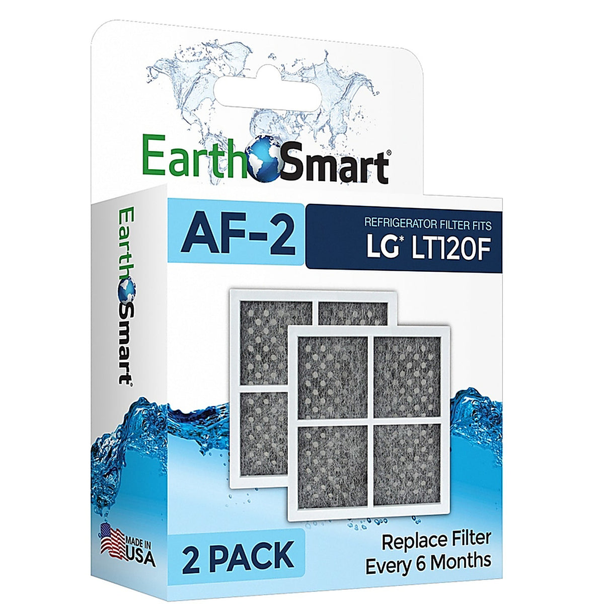 Earth Smart 102648 AF-2 Refrigerator Air Filter For LG LT120F
