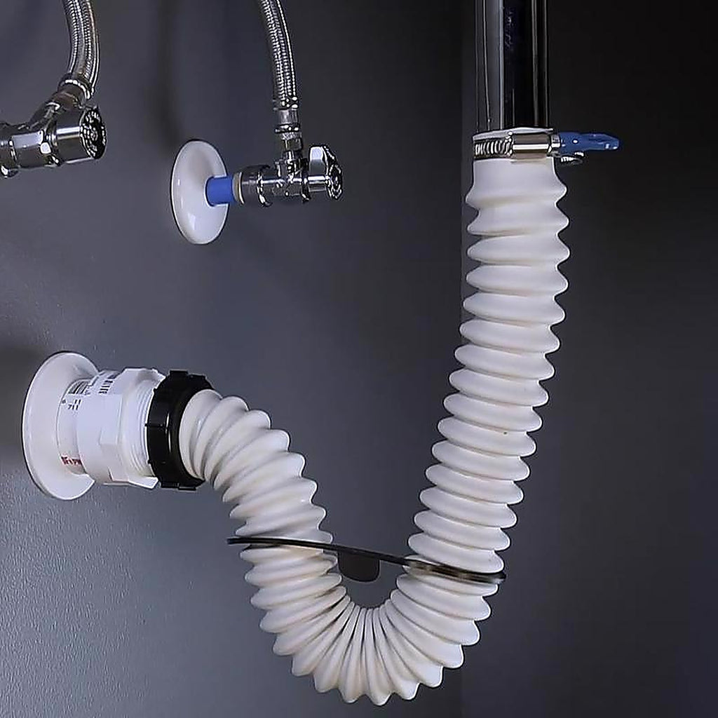 Simple Drain - 3EA-1V2-TC0 - 1.25 In. D X 2.5 Ft. L Rubber Slotted Sink Drain Kit