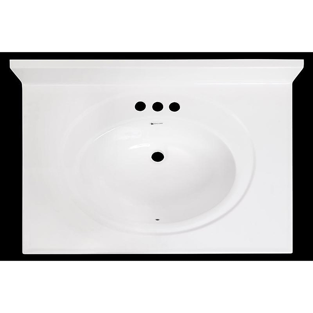 Arstar - A223110113C1-3 - Standard Cultured Marble Bathroom Sink 31 In. W X 22 In. D White