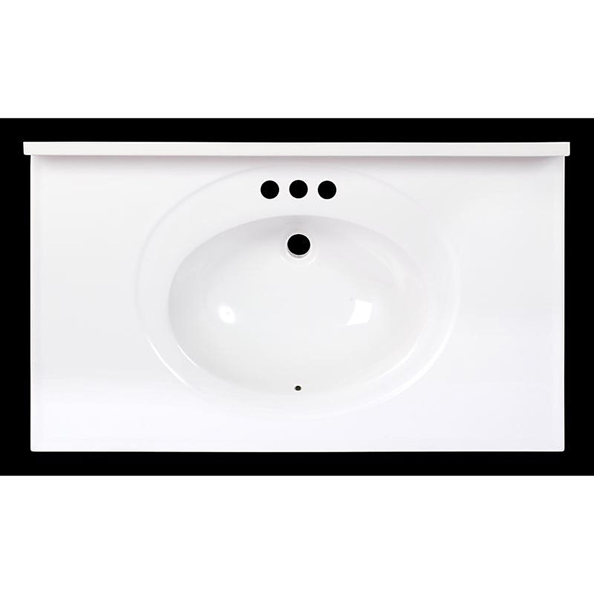 Arstar - A223710113C1-3 - Standard Cultured Marble Bathroom Sink 37 In. W X 22 In. D White
