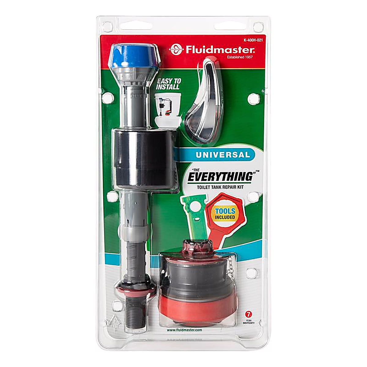 Fluidmaster - K-400H-021-P8 - Performax the Everything Toilet Repair Kit Multicolored Plastic for Universal