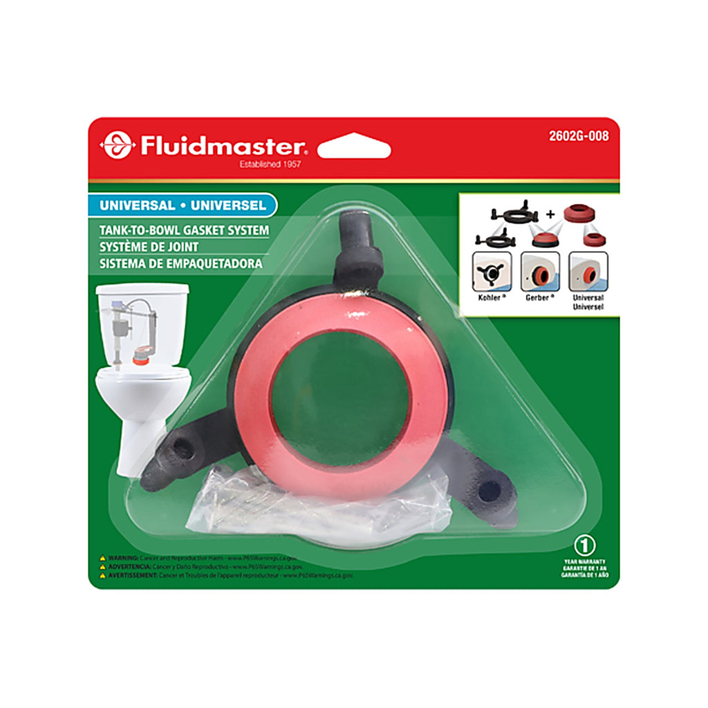 Fluidmaster - 2602G-008-T5 - Tank to Bowl Gasket Black/Red Rubber for Universal