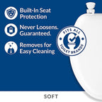 Bemis 115EC000 Elongated White Soft Toilet Seat