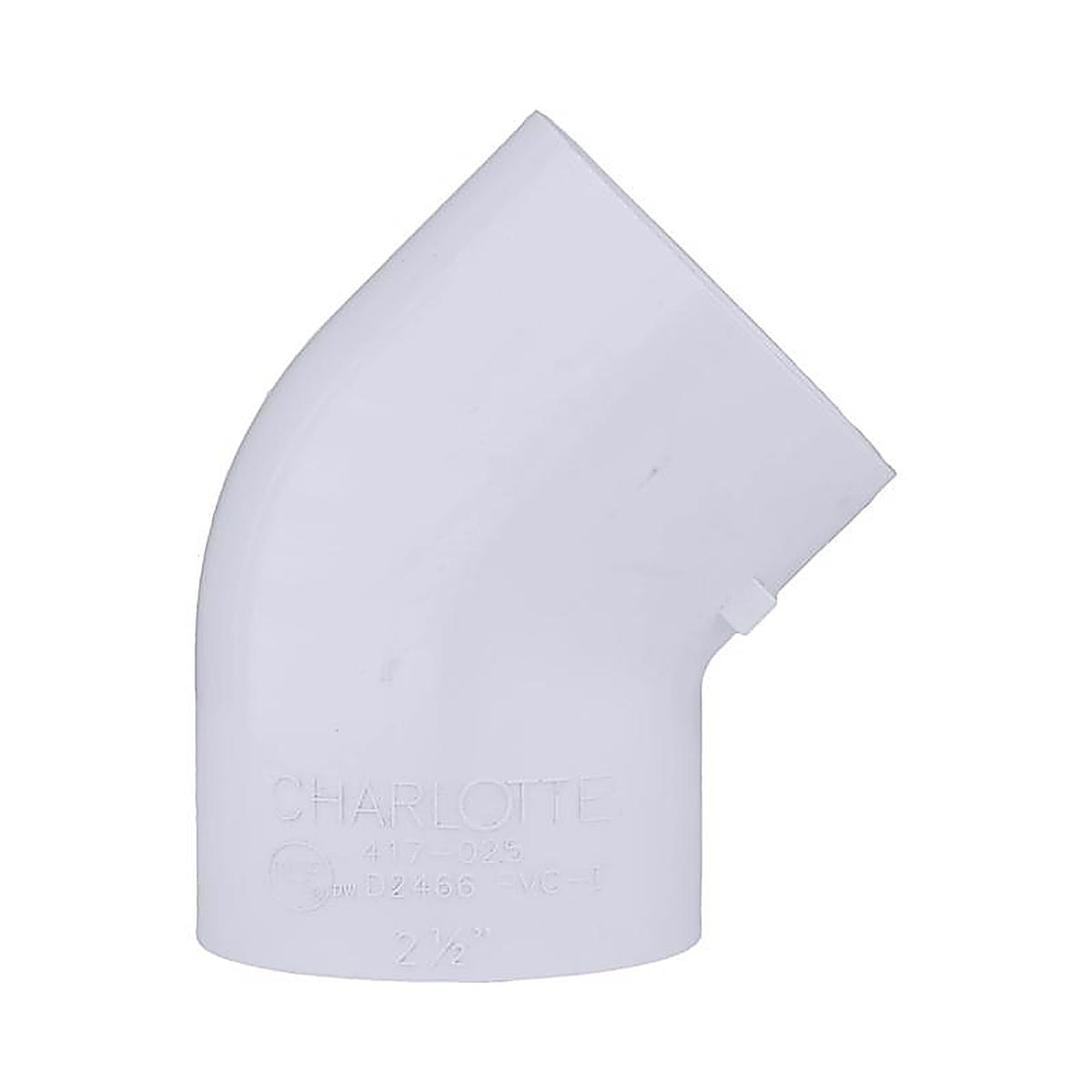 Charlotte Pipe PVC023091700 Schedule 40 2-1/2 in. Slip x 2-1/2 in. Dia. Slip PVC Elbow