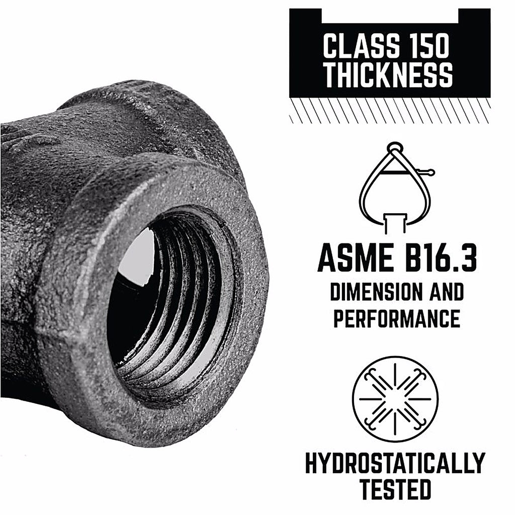 STZ Industries 310E45-12 1/2 in. FIP each X 1/2 in. D FIP Black Malleable Iron 45 Degree Elbow