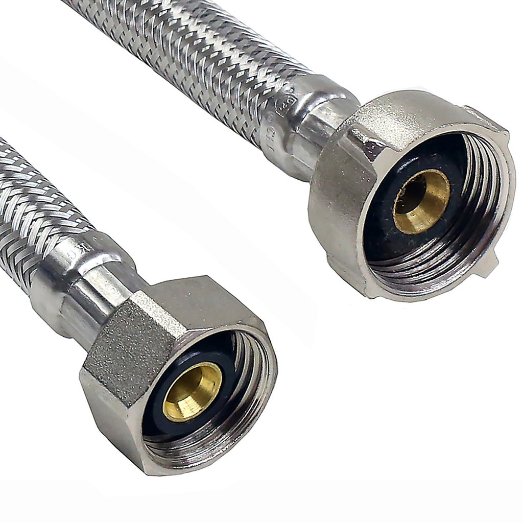 Lasco - 10-0813 - 1/2 In. Fip X 7/8 In. D Ballcock 12 In. Braided Stainless Steel Toilet Supply Line