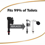 Korky 528XBP 2X Toilet Fill Valve Black Plastic/Rubber For Universal