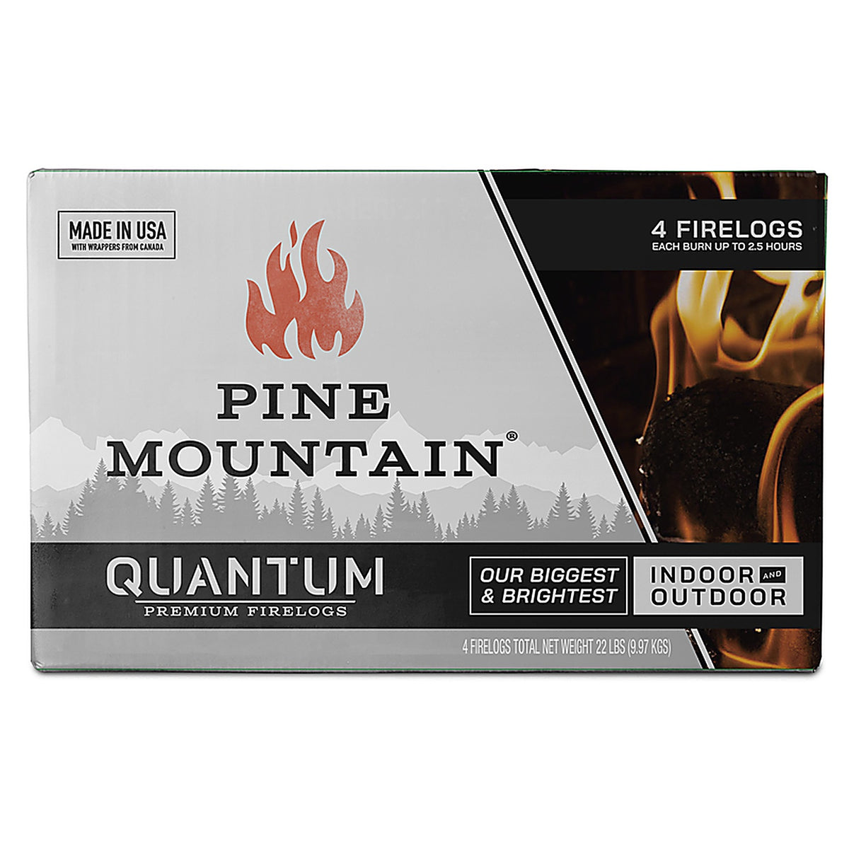 Pine Mountain 800-000-186 Quantum Fire Log 4/Pack