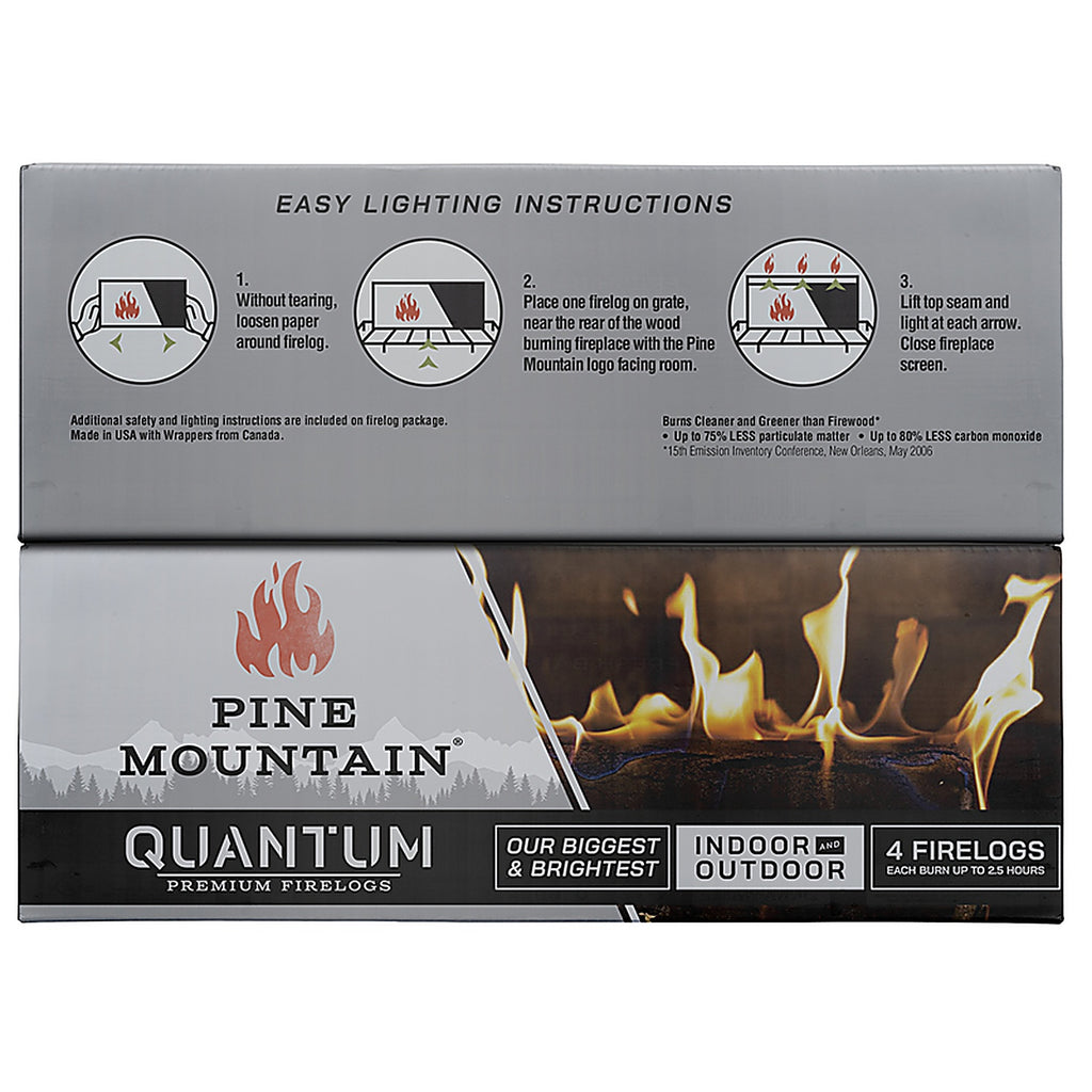 Pine Mountain 800-000-186 Quantum Fire Log 4/Pack