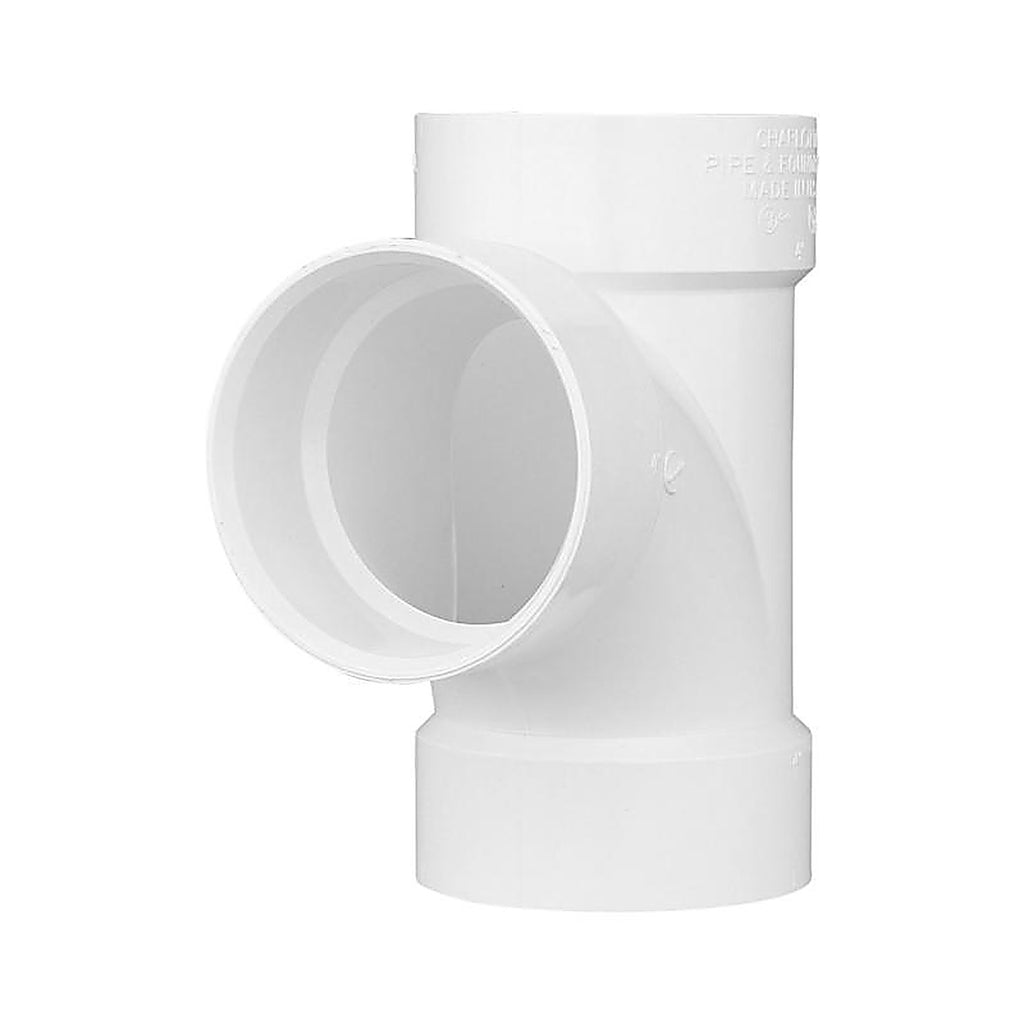Charlotte Pipe - PVC004000600 - Schedule 40 1-1/4 In. Hub X 1-1/4 In. D Hub PVC Sanitary Tee 1 Pack