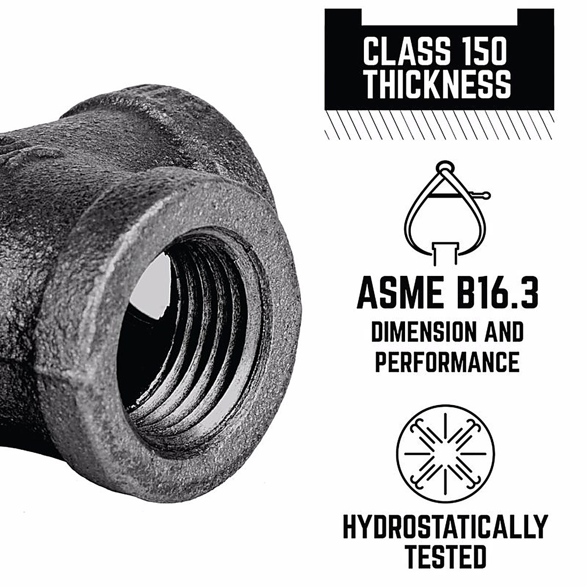 STZ Industries 310E45-34 3/4 in. FIP each X 3/4 in. D FIP Black Malleable Iron 45 Degree Elbow