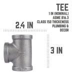 STZ Industries 310UPT-1 1 in. FIP each X 1 in. D FIP Black Malleable Iron Tee