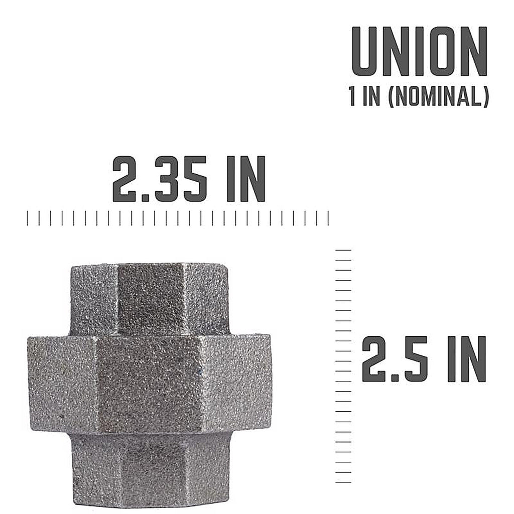 STZ Industries 310UPU-1 1 in. FIP each X 1 in. D FIP Black Malleable Iron Union