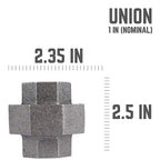 STZ Industries 310UPU-1 1 in. FIP each X 1 in. D FIP Black Malleable Iron Union