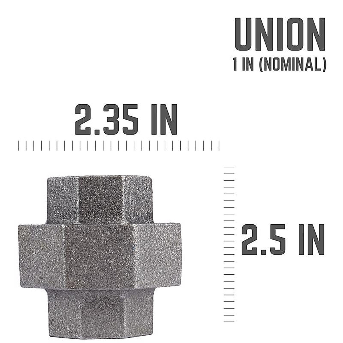STZ Industries 310UPU-1 1 in. FIP each X 1 in. D FIP Black Malleable Iron Union
