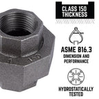 STZ Industries 310UPU-1 1 in. FIP each X 1 in. D FIP Black Malleable Iron Union