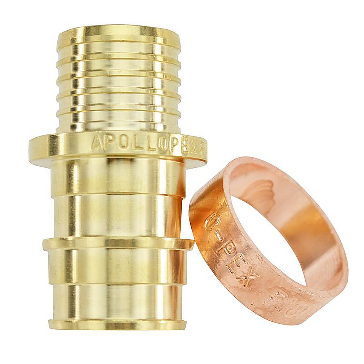 Apollo EPXBC3434 PEX-A 3/4 in. Expansion PEX in to T X 3/4 in. D Barb Brass Coupling