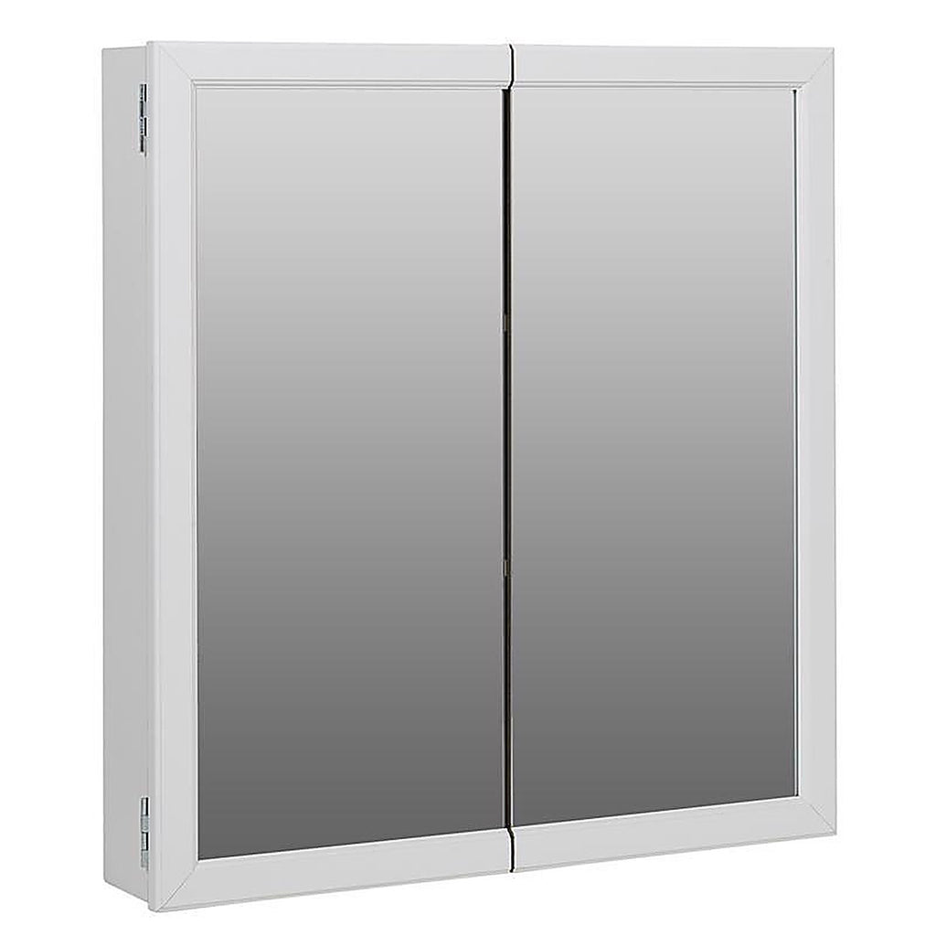 Zenith Products WBW2426 25.38 in. H X 25.38 in. W X 4.50 in. D Rectangle White Medicine Cabinet/Mirror