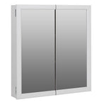 Zenith Products WBW2426 25.38 in. H X 25.38 in. W X 4.50 in. D Rectangle White Medicine Cabinet/Mirror