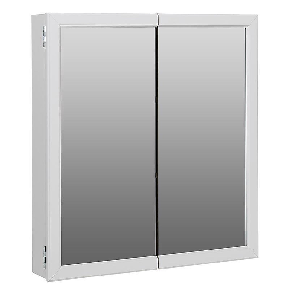 Zenith Products WBW2426 25.38 in. H X 25.38 in. W X 4.50 in. D Rectangle White Medicine Cabinet/Mirror