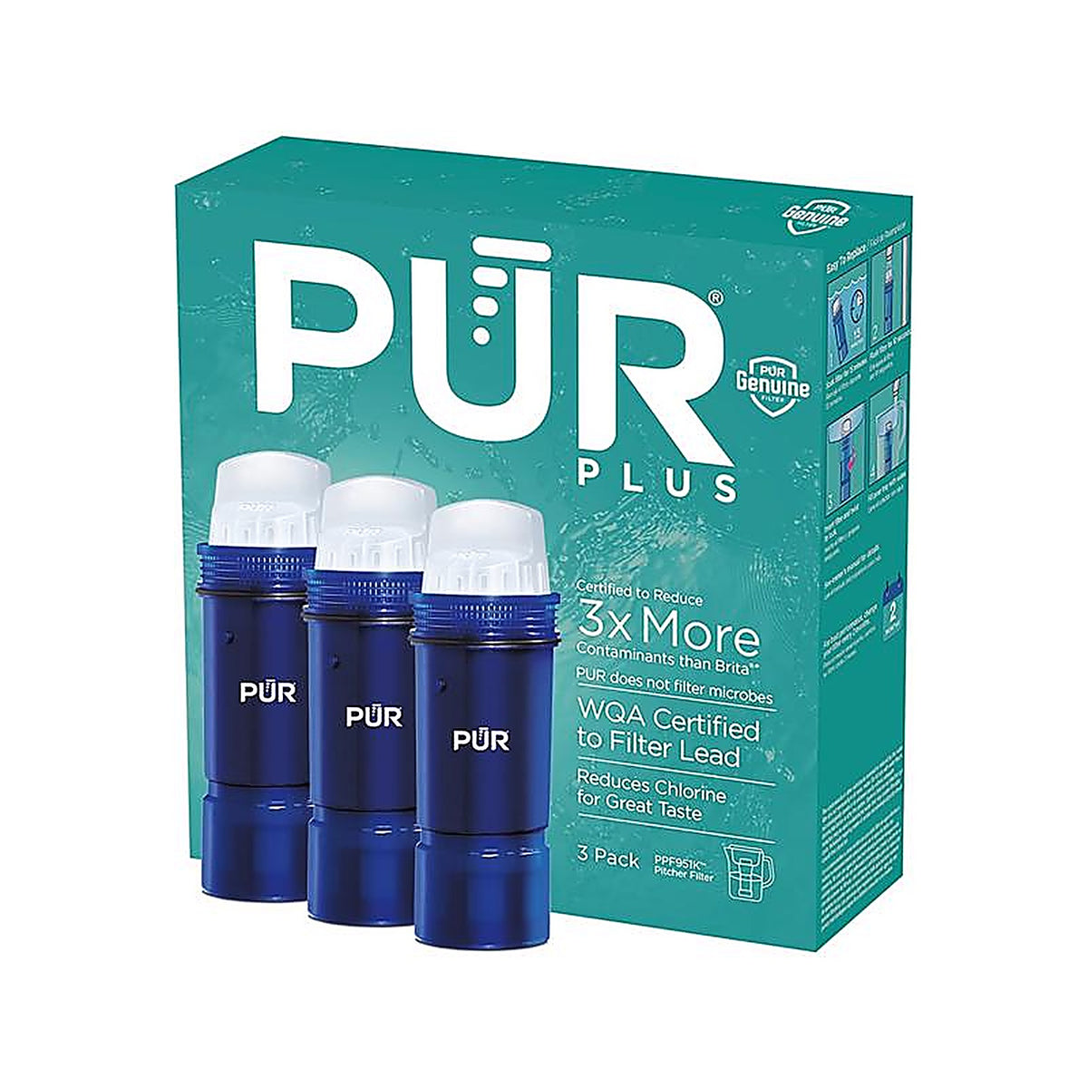 Pur - PPF951K3AV4 - Water Pitcher Replacement Filters for Pur