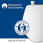 Bemis - 7B730EC 000 - Mayfair Easy Clean Round White Plastic Toilet Seat